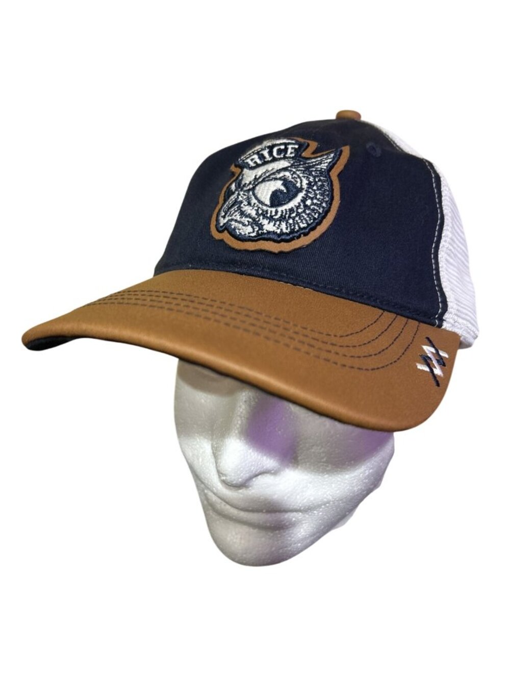 Rice University Owls Navy Embroidered The Yard Trucker Snapback Cap Hat New